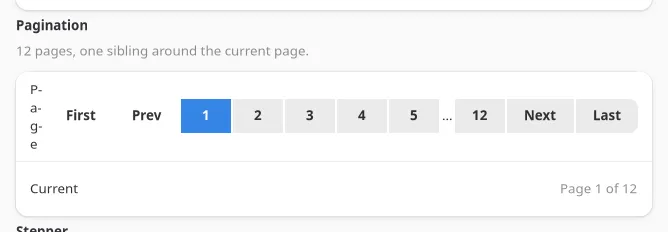 Pagination across 12 pages on GNOME (GTK)