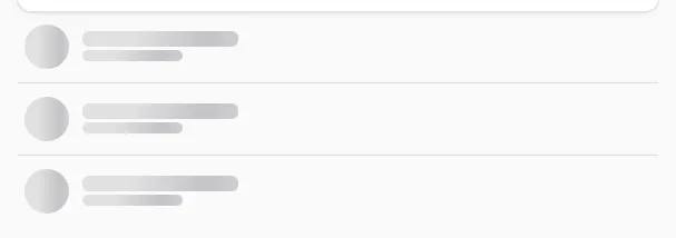 Skeleton placeholders standing in for an unloaded list on GNOME (GTK)