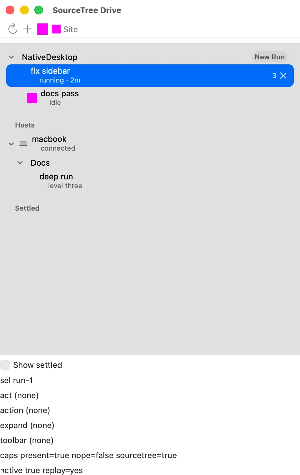The sourcetree example on macOS (AppKit)